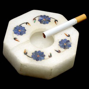 4 inch White Marble Octagonal AshTray