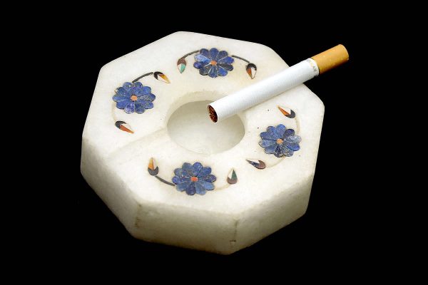 4 inch White Marble Octagonal AshTray