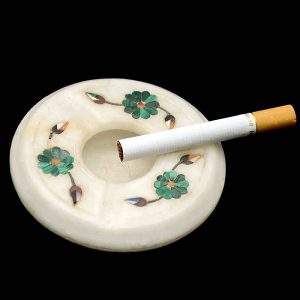 3 inch White Octagonal AshTray