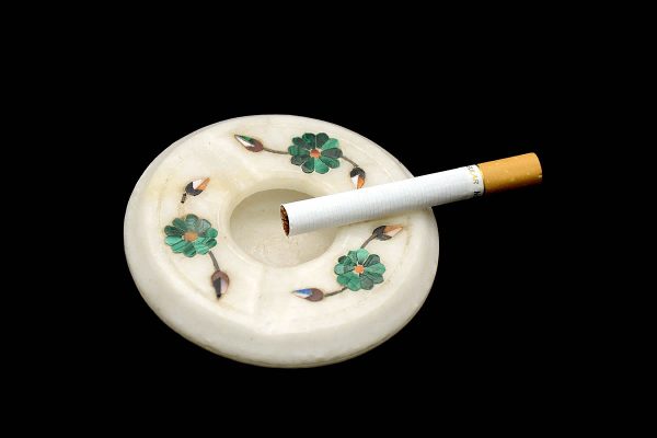 3 inch White Octagonal AshTray