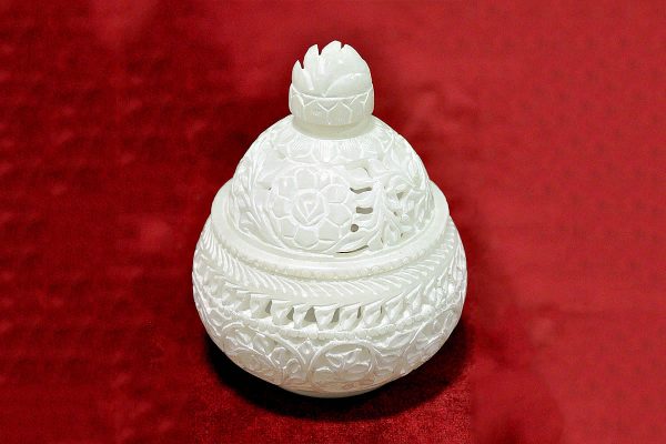 6 inch White Marble Burner