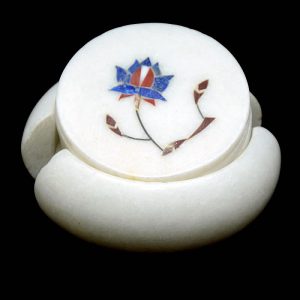 White Round Coaster Sets of 4 inch