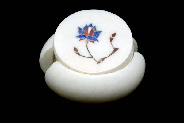 White Round Coaster Sets of 4 inch