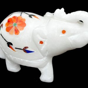 2 inch White Elephant Statue