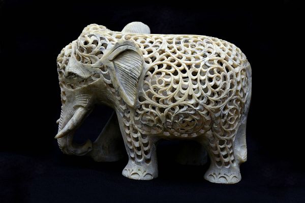 Green Marble Elephant Statue