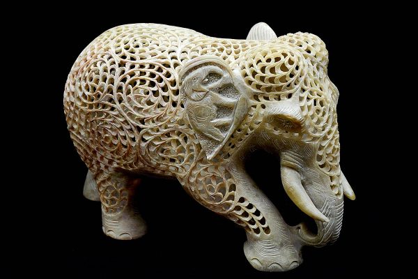 Carved 6 inch Elephant Statue