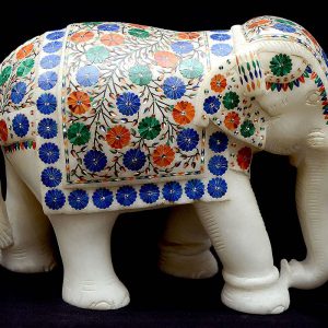 White Marble 8 inch Elephant Statue