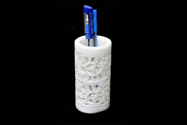 White Round Pen Holder of 4 inch