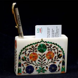 White Visiting Card Holder Pen Holder of 5″3′