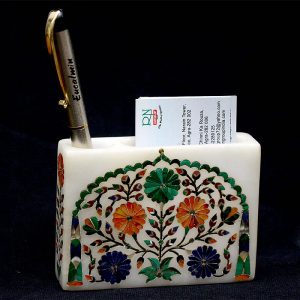 White Visiting Card Holder Pen Holder of 5″3′