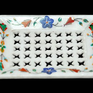 White Fancy Soap Dish of 6″4′