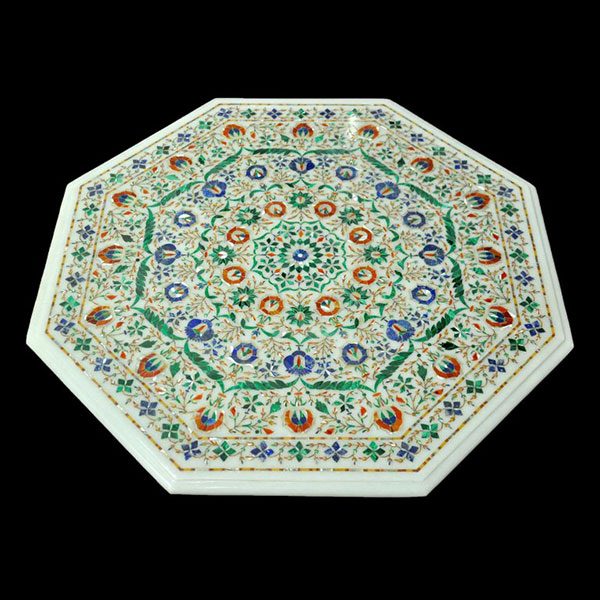 White Octagonal Table Top of 24 inch