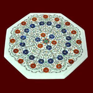 White Octagonal Table Top of 12 inch
