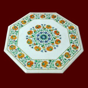 White Octagonal Table Top of 21 inch