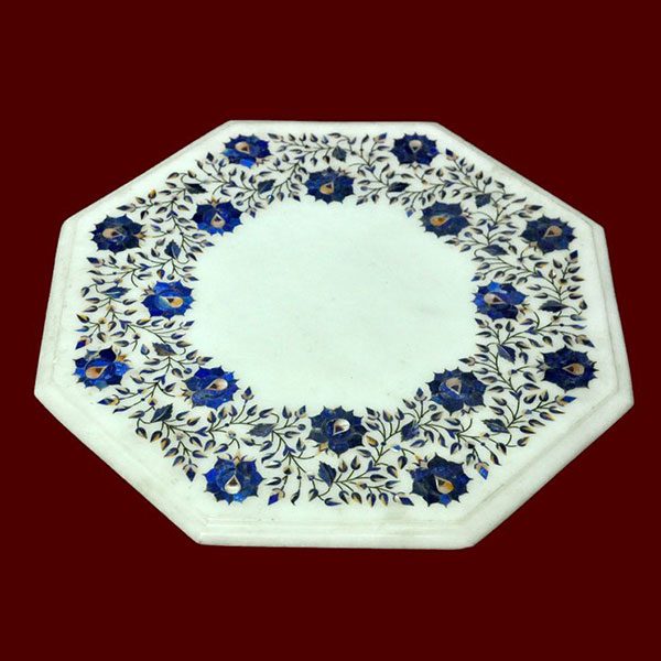 White Octagonal Table Top of 16 inch