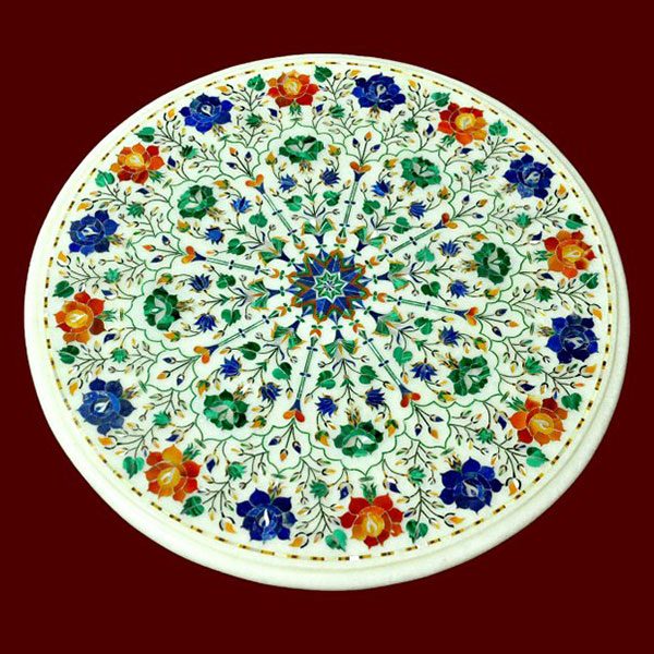 White Round Table Top of 15 inch