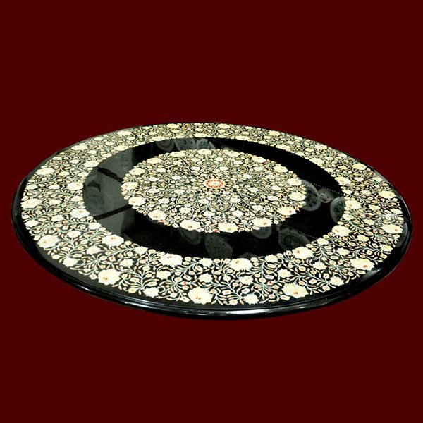 Black Marble 60 Inch Table Top Pietra, 60 Inch Round Table Top Cover