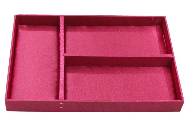 10 x 7 x 3 inch Pink Embroidered Floral Zari Box