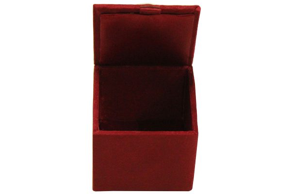 2.5 x 2.5 x 2 inch Maroon Embroidered Floral Zari Box