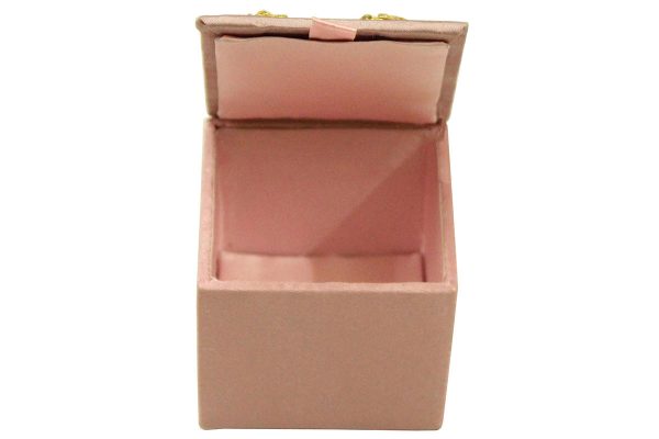 2.5 x 2.5 x 2 inch Pink Embroidered Floral Zari Box