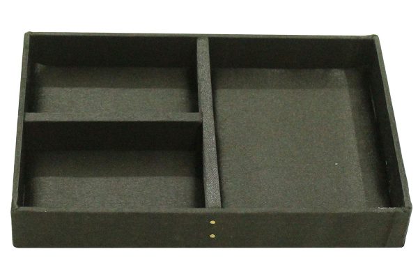 7.5 x 5 x 3 inch Black Embroider Floral Zari Box